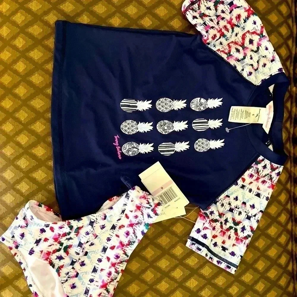GIRLS TOMMY BAHAMA SWIMSUIT SET SIZE 6 NWT
